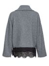 pinko - Gray wool Tostato sweater with lace - 1