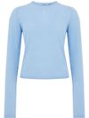 pinko - Light blue crewneck Preparazione sweater in alpaca and silk - 4