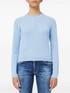 pinko - Light blue crewneck Preparazione sweater in alpaca and silk - 6