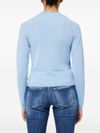 pinko - Light blue crewneck Preparazione sweater in alpaca and silk - 7