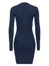 pinko - Short ribbed blue wool Riserva dress - 1