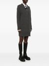 pinko - Short gray wool and cashmere Decanter dress with zipper - 1