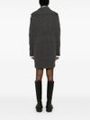 pinko - Short gray wool and cashmere Decanter dress with zipper - 4