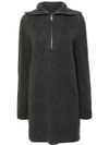 pinko - Short gray wool and cashmere Decanter dress with zipper