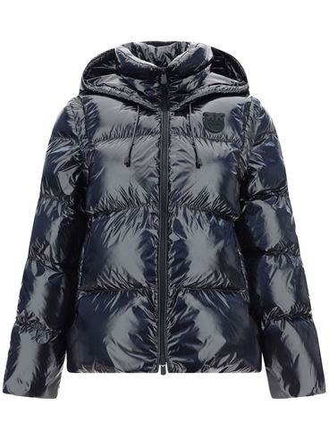 PINKO - Short glossy black Indice down jacket