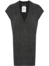 pinko - Gray wool and cashmere Disciplinare vest - 4