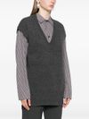 pinko - Gray wool and cashmere Disciplinare vest - 7