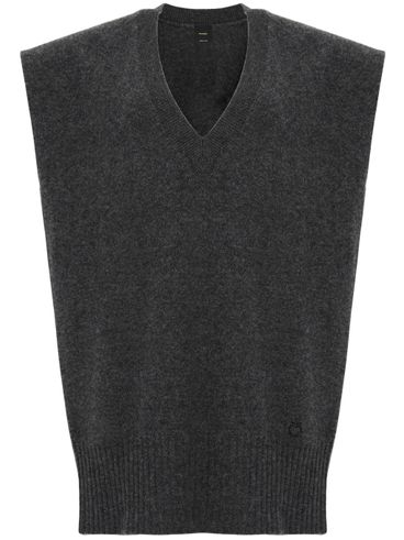 PINKO - Gray wool and cashmere Disciplinare vest