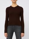 pinko - Brown wool Robusto sweater with buttons - 2