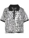 pinko - Short Pupazzo polo with sequins