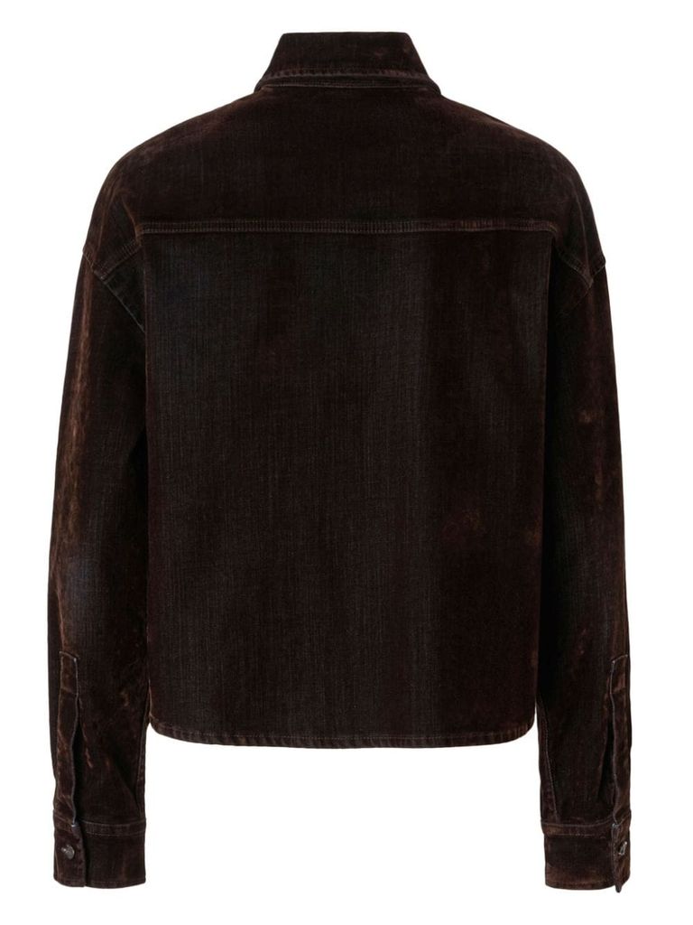 Shop Pinko Brown Cotton Ennio Shirt With Pockets