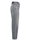 pinko - Jeans Estelle in cotone grigio a gamba ampia - 1