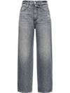 pinko - Estelle wide-leg gray cotton jeans