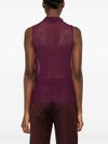 pinko - Transparent burgundy Laruns top with rhinestones - 1