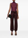 pinko - Transparent burgundy Laruns top with rhinestones - 3