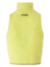 pinko - Yellow sleeveless high-neck American top - 1