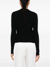 pinko - Black wool Robusto sweater with buttons - 2