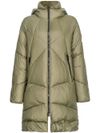 pinko - Long quilted Ink down jacket with zipper