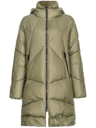 PINKO - Long quilted Ink down jacket with zipper