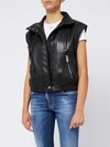 pinko - Black faux leather Gambia vest - 2