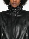 pinko - Black faux leather Gambia vest - 8