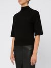 pinko - Black short-sleeve Macchina sweater - 1