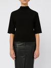 pinko - Black short-sleeve Macchina sweater - 2