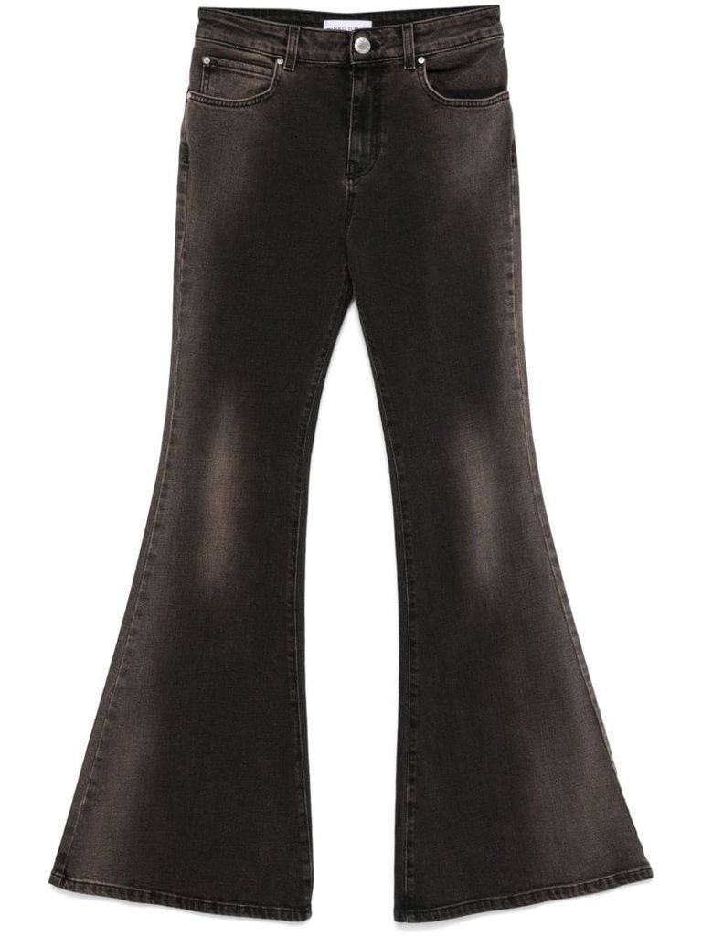 Shop Pinko Filippa Brown Flared Jeans