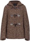 pinko - Short brown wool blend Dado coat