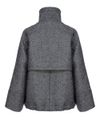 pinko - Short gray wool Forbice coat with high collar - 1