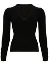 pinko - Black ribbed wool Rabbocco sweater