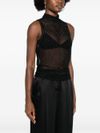 pinko - Transparent black Laruns top with rhinestones - 4