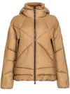 pinko - Short beige padded Igloo down jacket