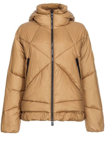 PINKO - Short beige padded Igloo down jacket