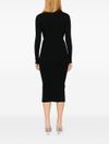 pinko - Black Limpidezza midi dress with slit and buttons - 6