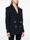 pinko - Blazer Rapisardi in mista lana blu doppiopetto - 2