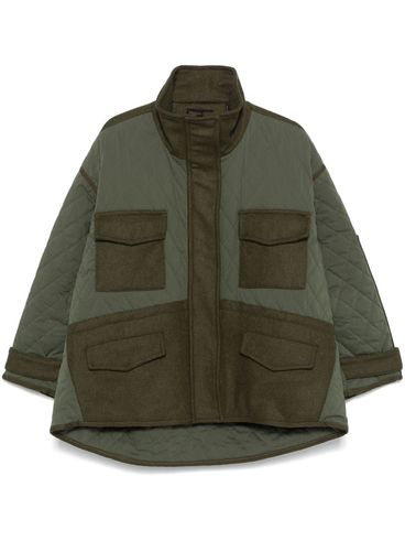 PINKO - Parka Voltaire in cotone verde con tasche