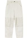 pinko - Pantaloni Esiodo in cotone beige con strass