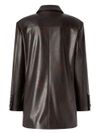 pinko - Brown faux leather Noventa blazer - 1