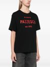 pinko - Black cotton Pazzesco t-shirt with text - 3