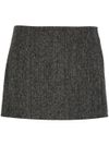 pinko - Gray wool Grass miniskirt