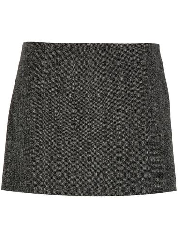 PINKO - Gray wool Grass miniskirt