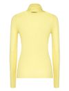 pinko - Yellow high-neck Sacro sweater in wool and silk - 2