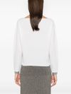 pinko - White wool and cashmere Europeo sweater - 3