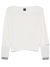 pinko - White wool and cashmere Europeo sweater