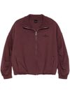 pinko - Burgundy cotton Callino sweatshirt with zipper