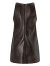 pinko - Short brown faux leather Diricco dress - 1