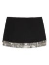 pinko - Minigonna Eliot nera con strass - 1