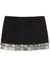 pinko - Minigonna Eliot nera con strass