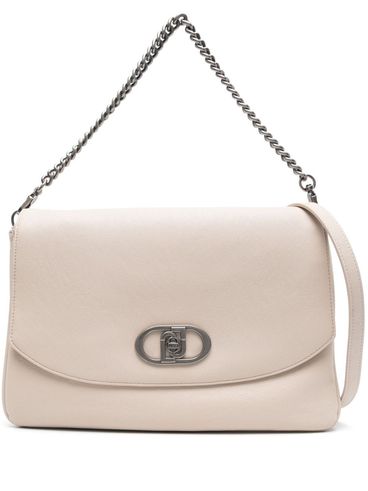 LIU JO - Borsa a mano in ecopelle beige con logo